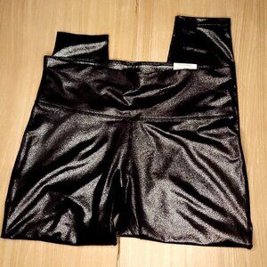 Xersion Womens New Silver Metallic 7/8 Length Athletic Leggings XL